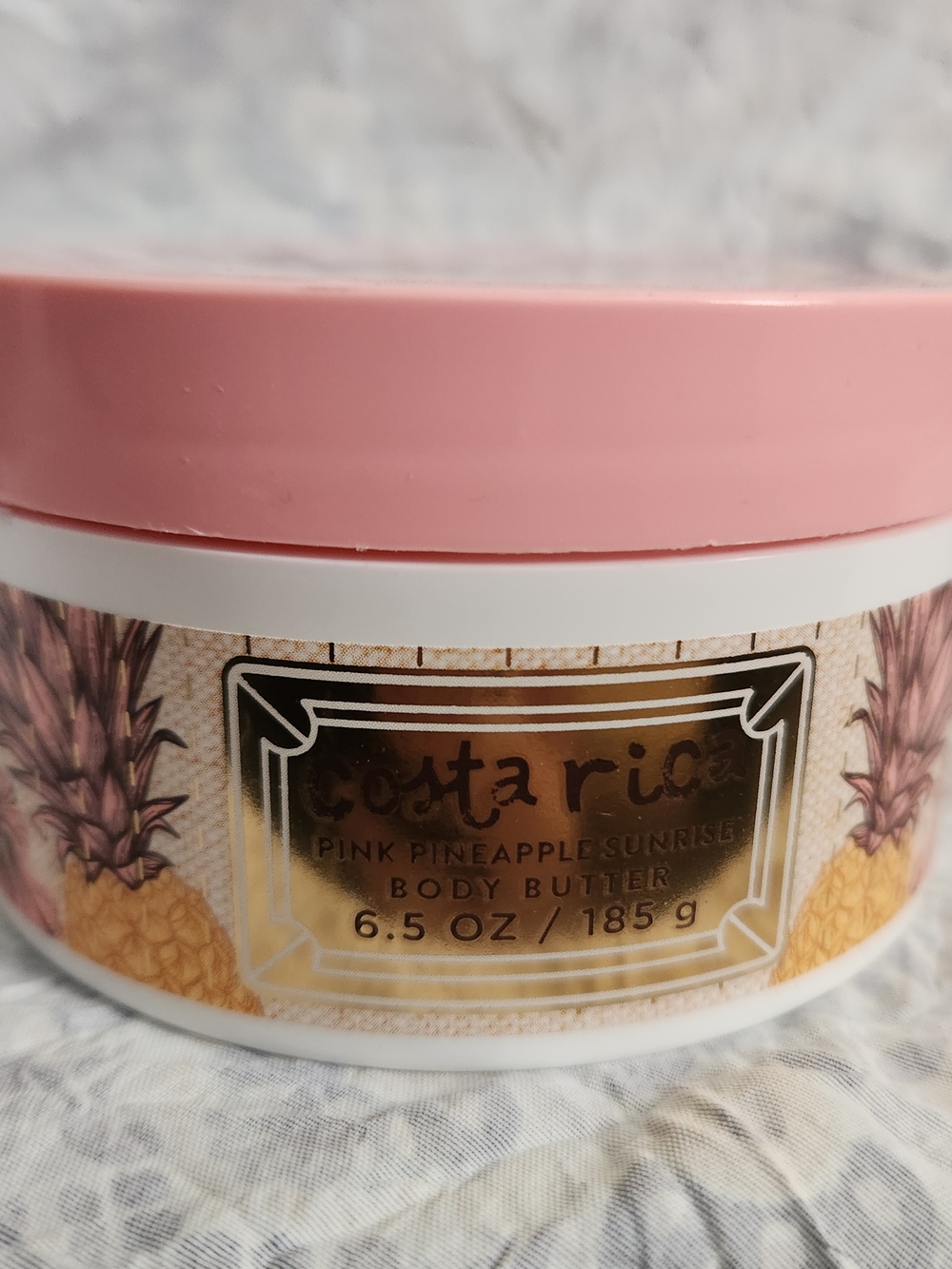 Bath & Body Works Pink and Gold Costa Rica Pink Pineapple Sunrise Body Butter